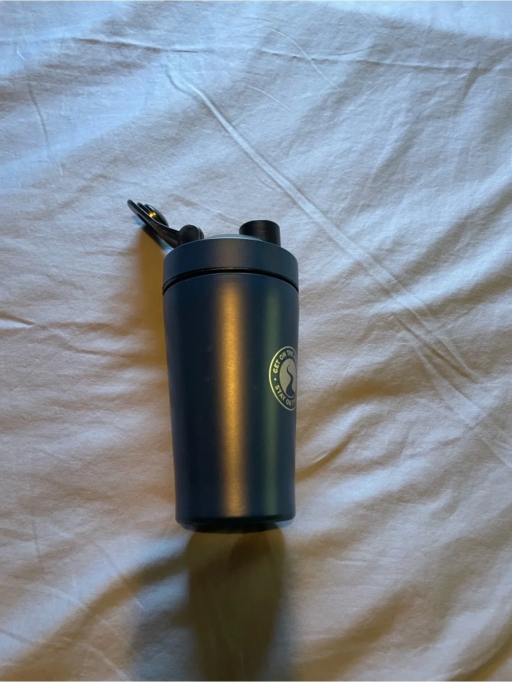 Dark Blue Stainless Steel Travel Tumbler with Logo